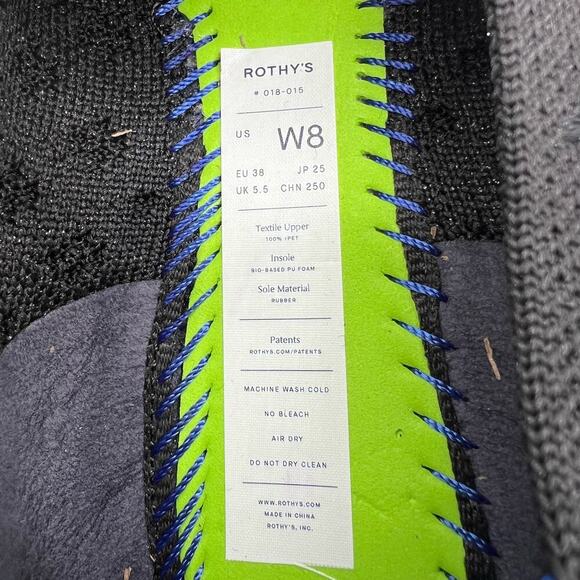 Rothy's Mary Jane Black Shimmer Pointed in Black‎ Size 8 - Picture 7 of 7